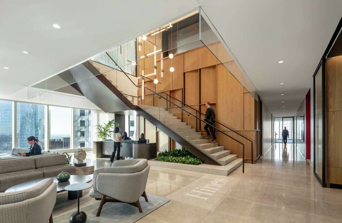 The first of six floors that Hines occupies is referred to as "Hines Way," meant as a welcome and as a statement about the firm's industry standards.