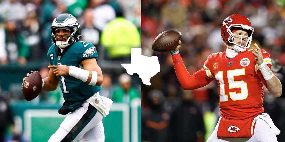 Two Texas quarterbacks will face off against each other on Super Bowl Sunday.