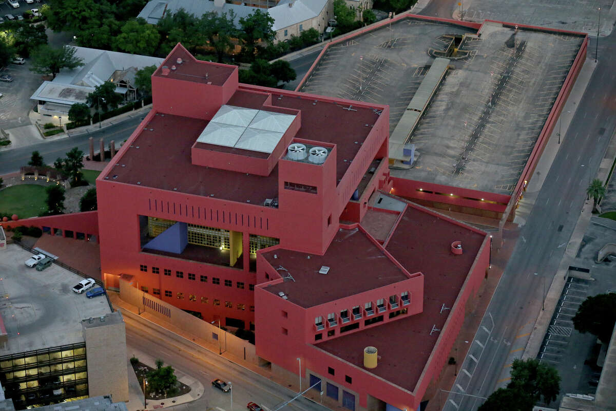 Aerial view of the Central Library Friday May 20, 2016.