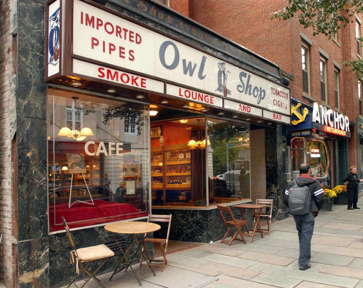New Haven's Owl Shop is the last remaining "tobacco bar" to be grandfathered into the state's indoor smoking ban, passed in 2003. A new bill would allow other businesses that sell tobacco products to seek a liquor license. 