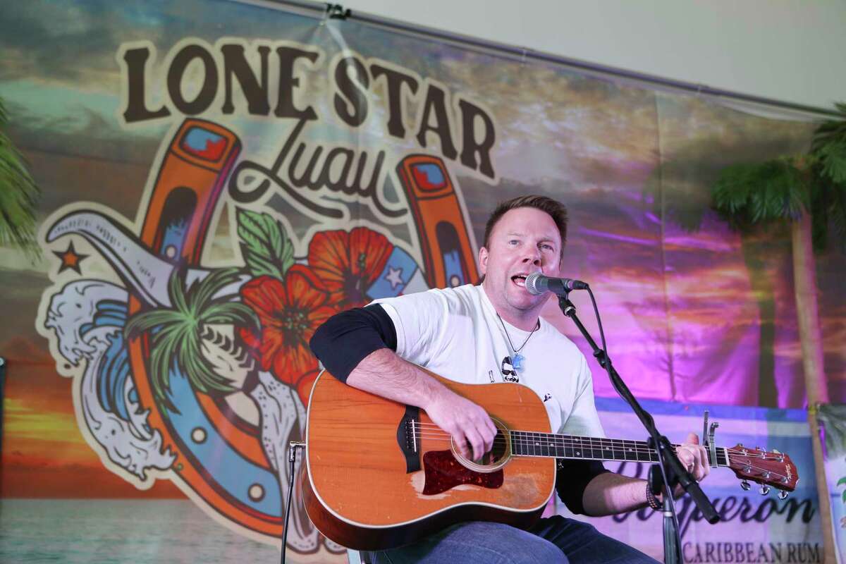 Musician Aaron Scherz performs for guests during the Lone Star Luau, a four-day music event at Margaritaville Lake Resort, Saturday, Feb. 4, 2023, in Montgomery. Scherz joined 19 artists from across the county to perform at the sixth annual event.