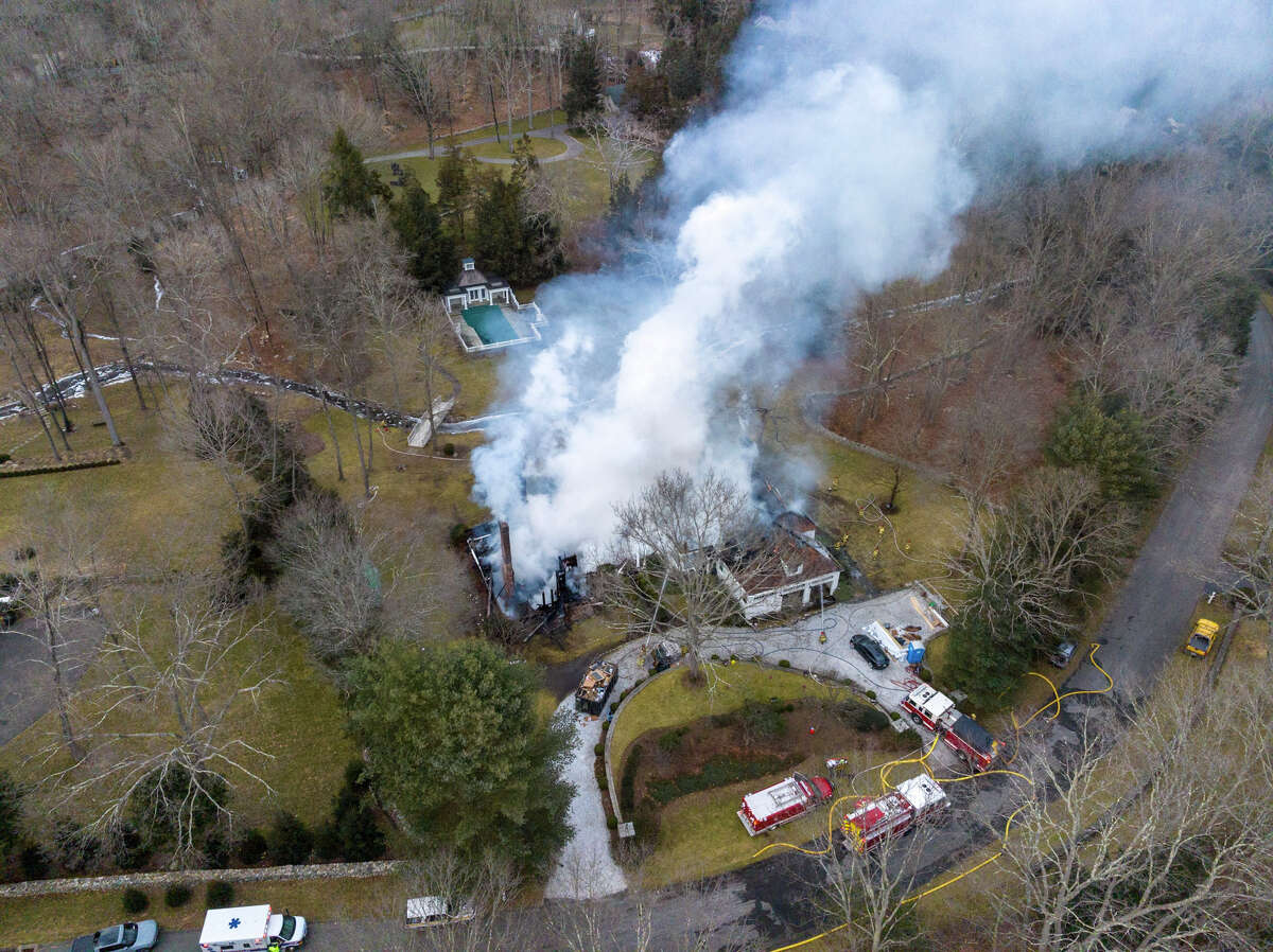 Officials said two homes on Hemlock Ridge and Davis Hill Road in Weston caught fire Saturday afternoon.
