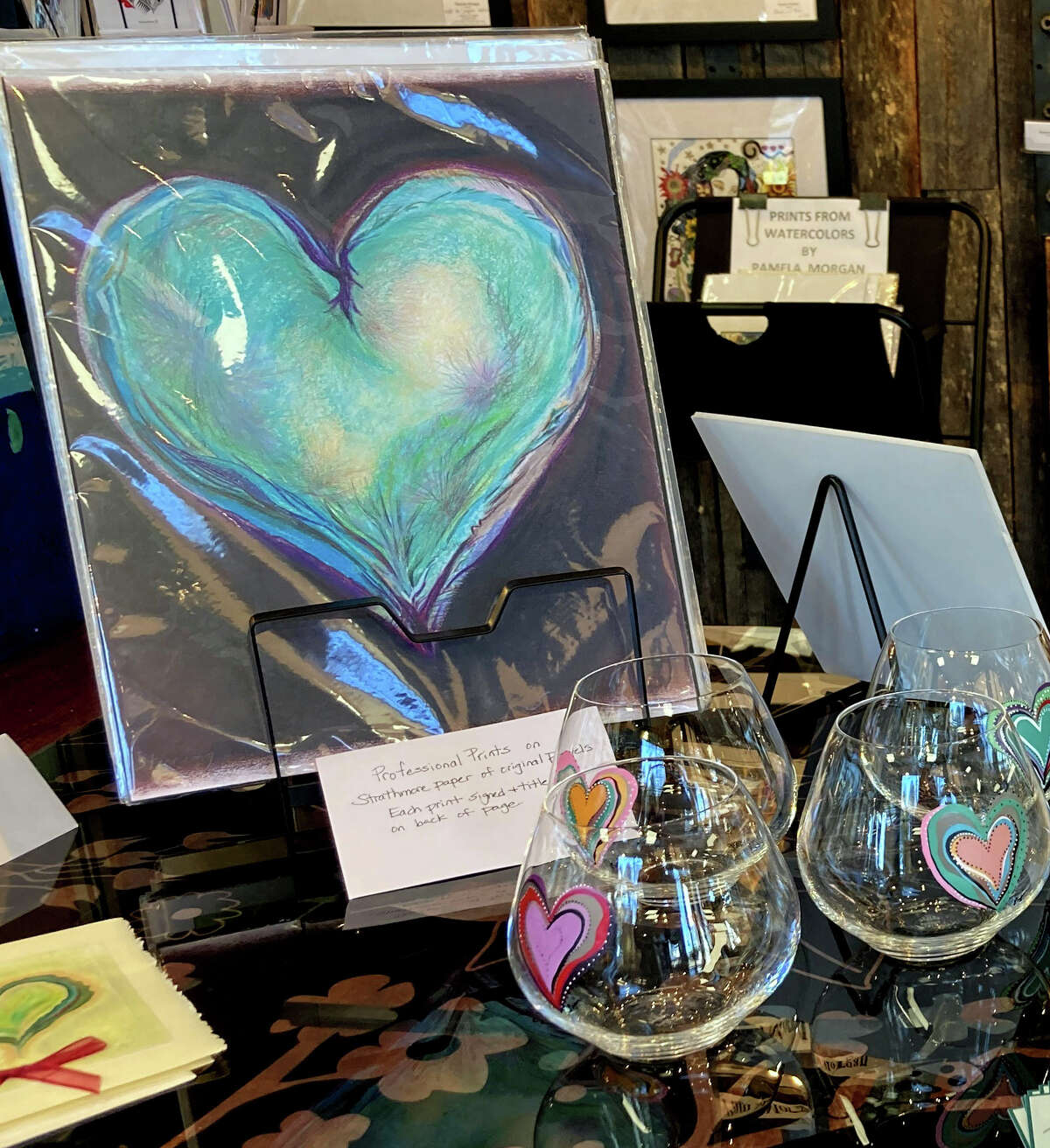 One-of-a-kind paintings, drawings, prints, photography, textiles, ceramics, jewelry, and artist-created Valentines cards will be featured.