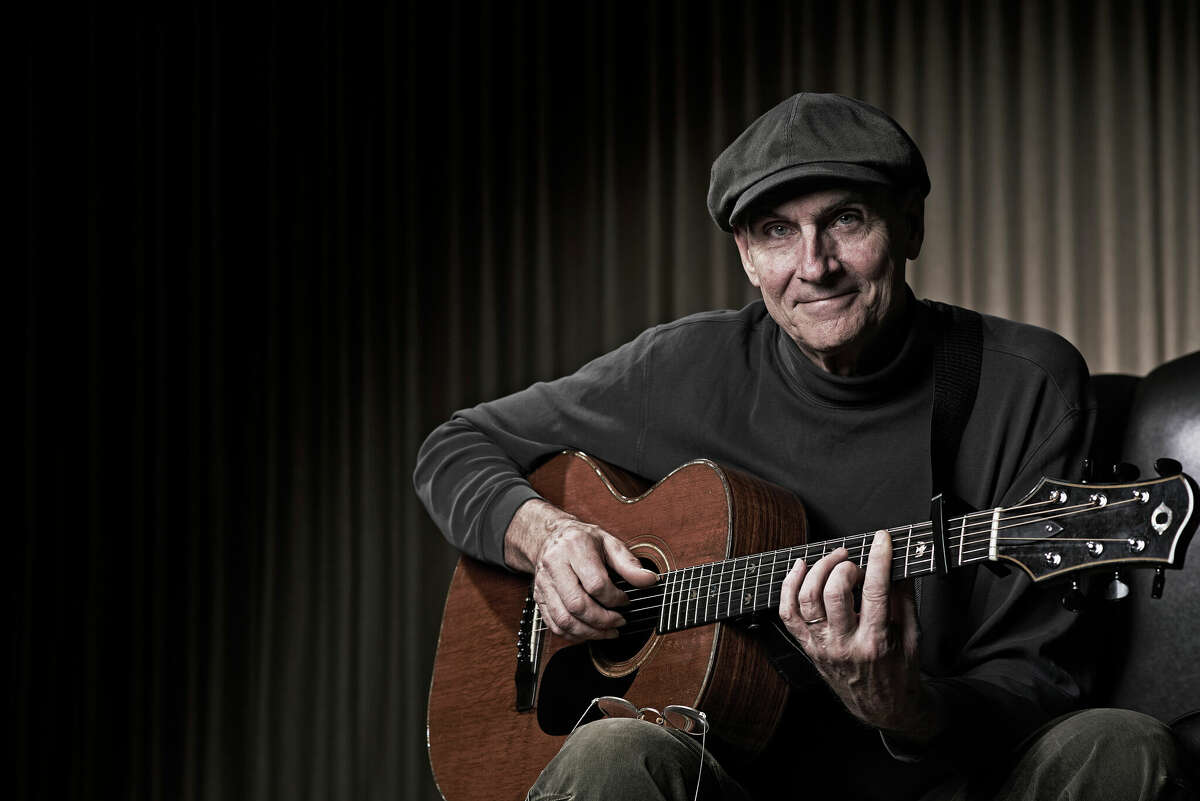 Portrait of American folk rock musician James Taylor, photographed at Kensington Garden Hotel in London while promoting his new album Before This World, on April 27, 2015. 