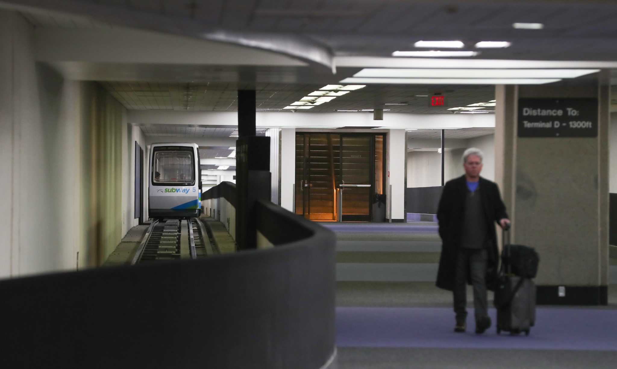 IAH airport subway service is temporarily closed for construction