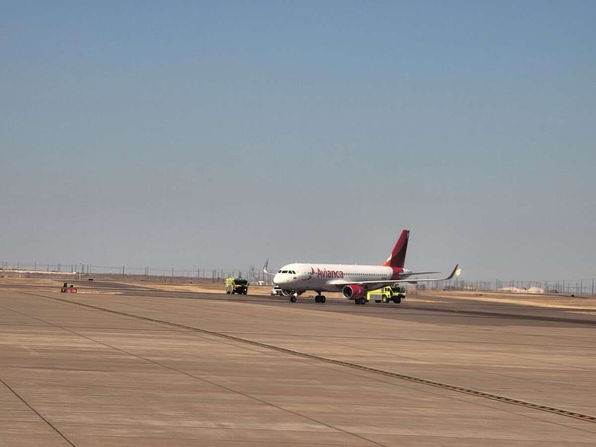 An Airbus A320 without passengers made an emergency landing Monday at Midland International, according to the City of Midland.