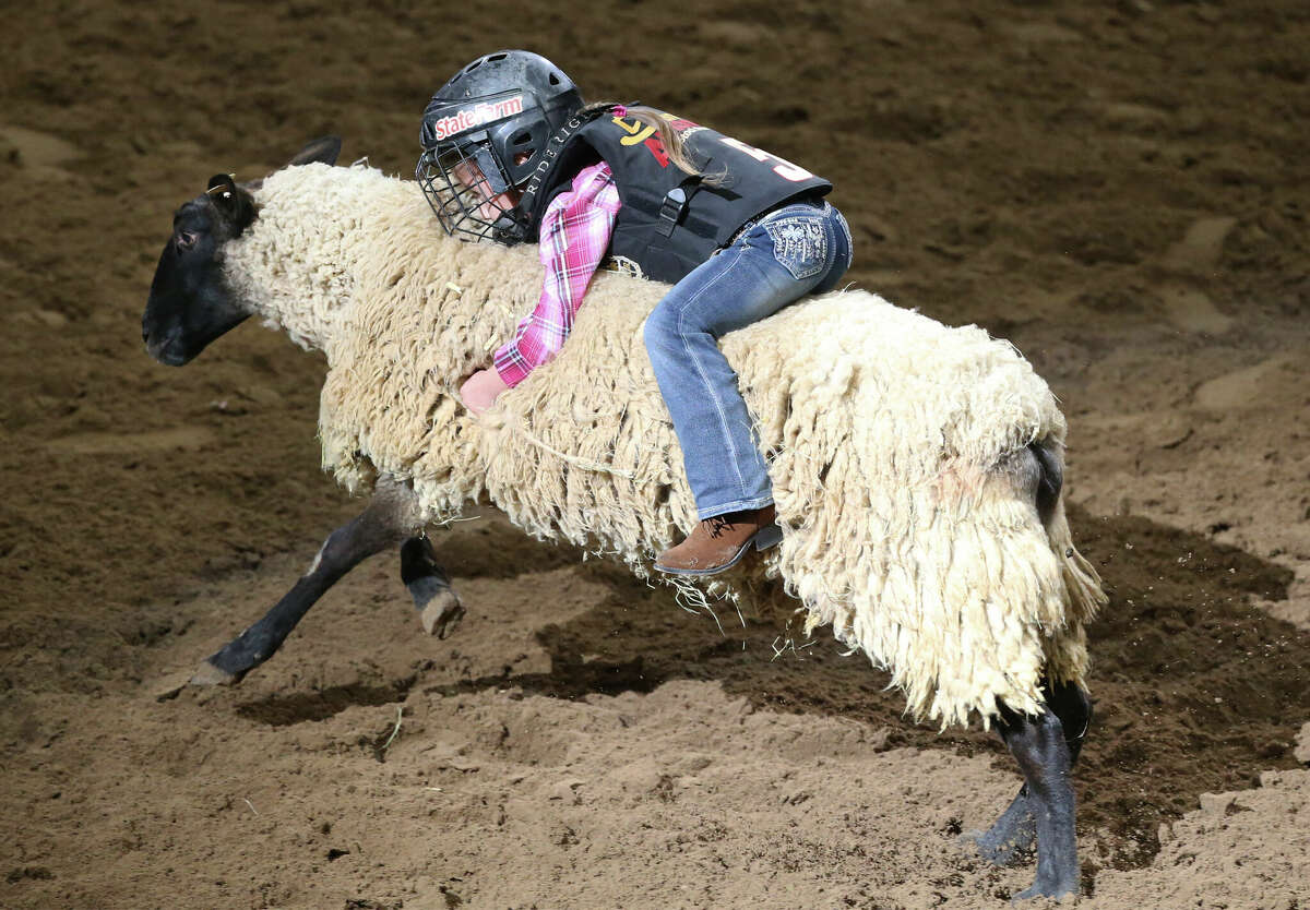 Mutton bustin' is one of the popular attractions at the San Antonio Stock Show & Rodeo.