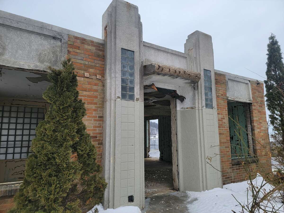 The art deco arch and glass brick construction of the former community center in Frankfort has been demolished after city officials decided preserving it was too costly and counterproductive if a new center is built. 