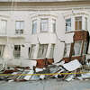A Marina District apartment building that was heavily damaged in the 1989 Loma Prieta earthquake, which registered 6.9 on the Richter scale. 