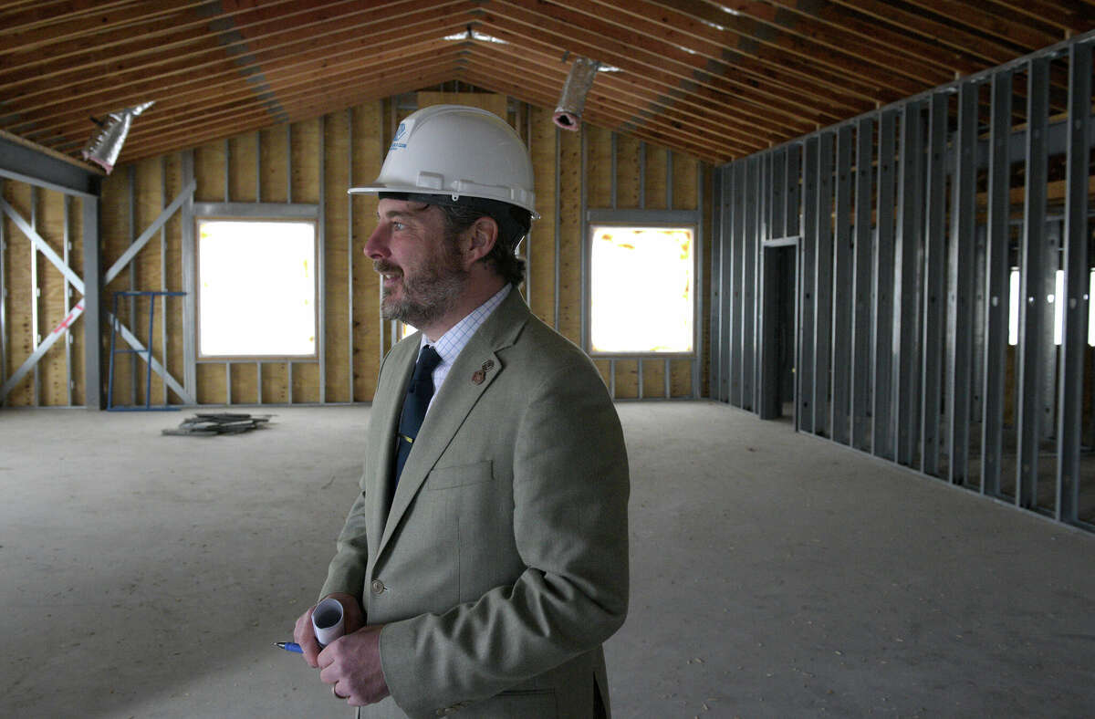 Mike Flynn, Chief Executive Officer, during a tour of the construction going on at the Ridgefield Boys & Girls Club of Ridgefield, Conn. Wednesday, February 8, 2023.
