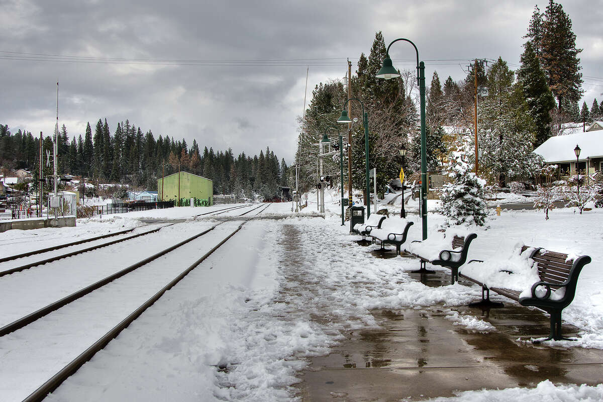 FILE: This picturesque little train station in Colfax, Calif., is served by two trains per day: one going east and one going west. They arrive within an hour of each other.