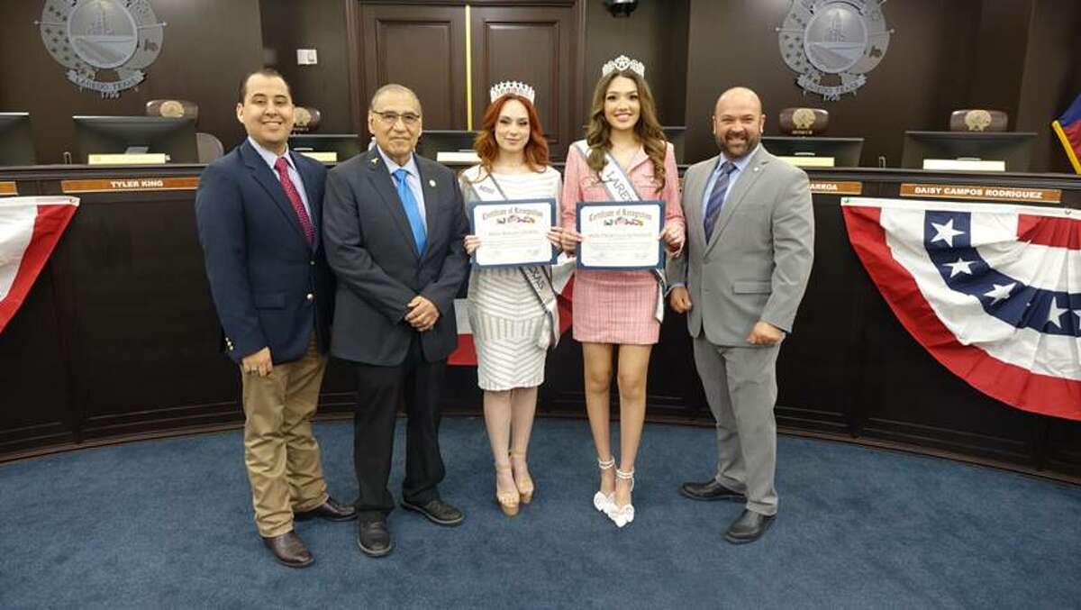Miss Laredo USA Megan Ochoa and Miss Laredo Teen USA Priscilla Gonzalez were recognized by Laredo City Council on Monday, Feb. 8.