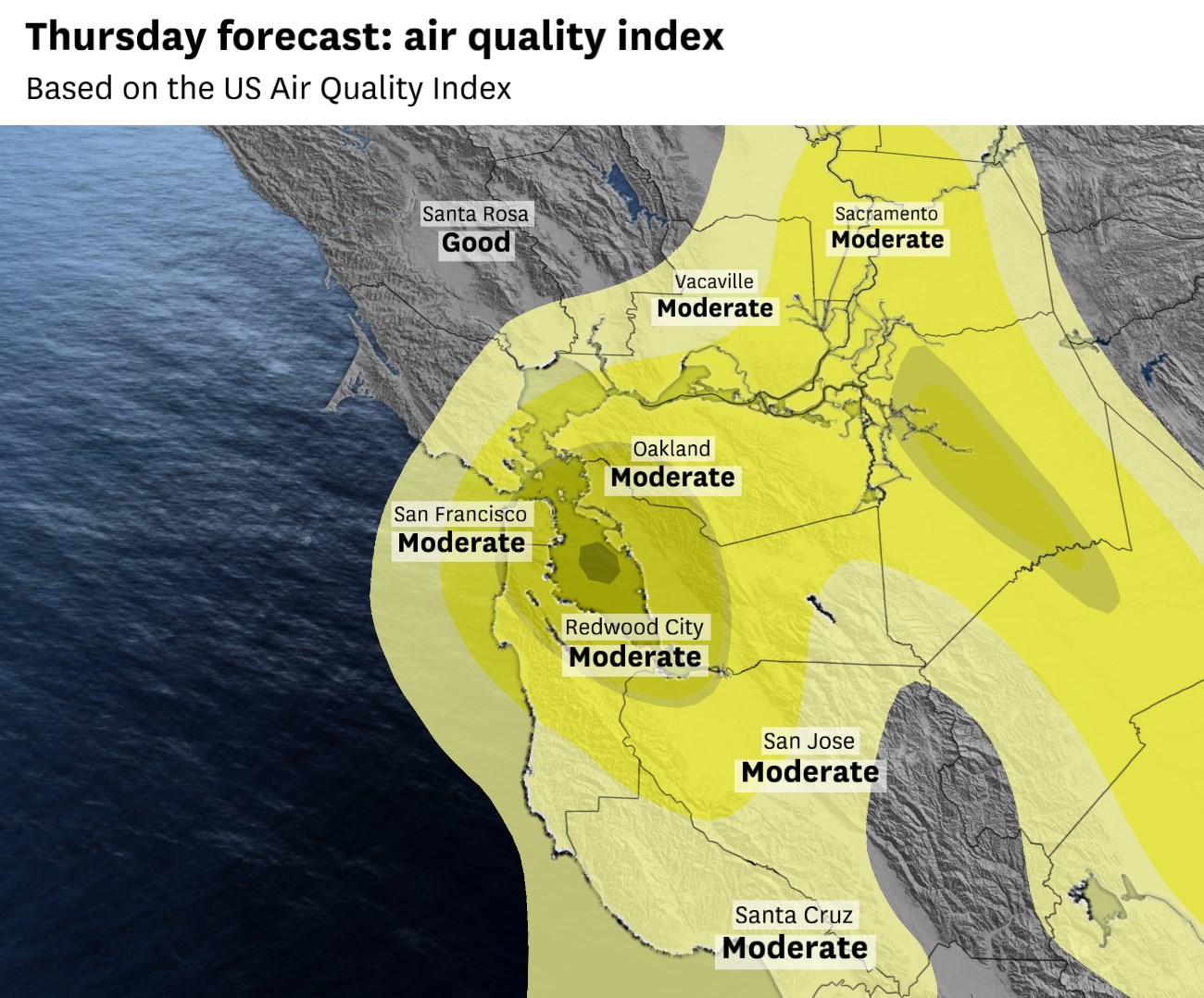 Warmest and haziest day of the week for these Bay Area cities