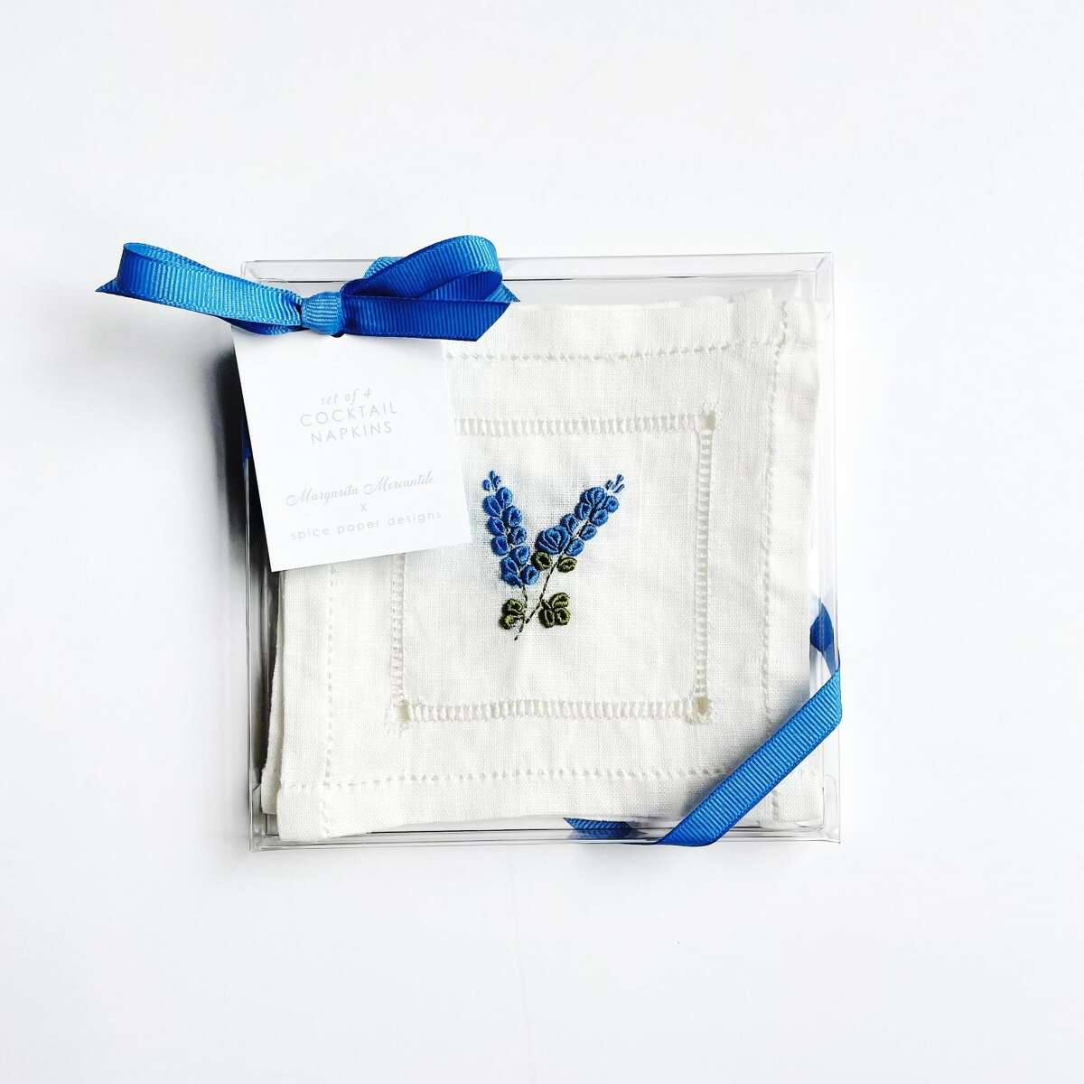 The founders of two Houston brands, Margarita Mercantile and Spice Paper Designs, have collaborated on a set of heirloom-quality linen cocktail napkins.