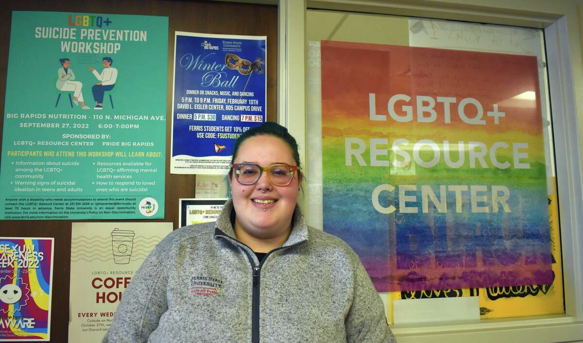 Becca Osborne joined the Ferris State University LGBTQ+ Resource Center as its newest coordinator in November. 