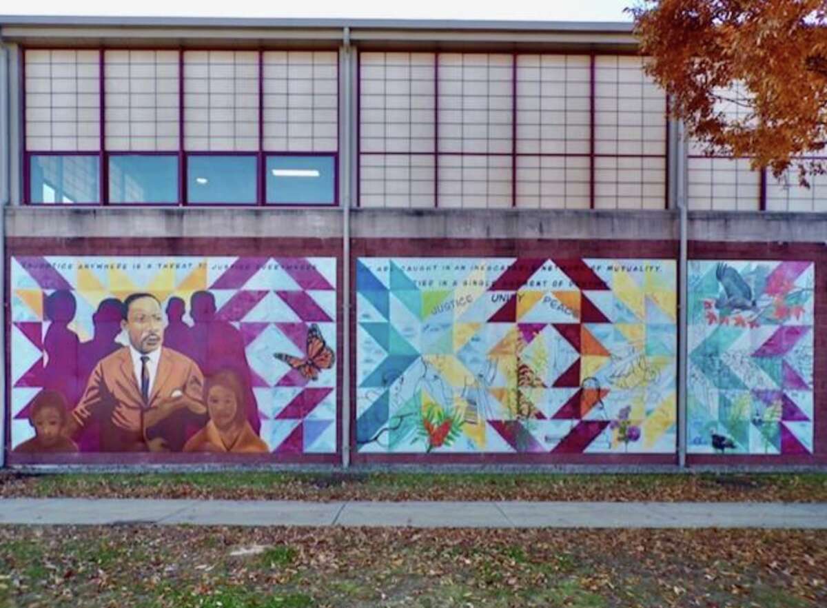 The Mansfield MLK39 Mural painted by Emida Roller.