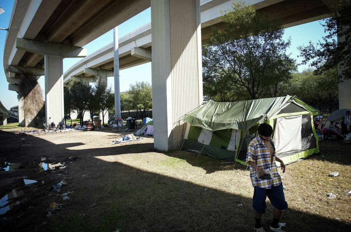 Members of Houston encampment near Minute Maid found work related