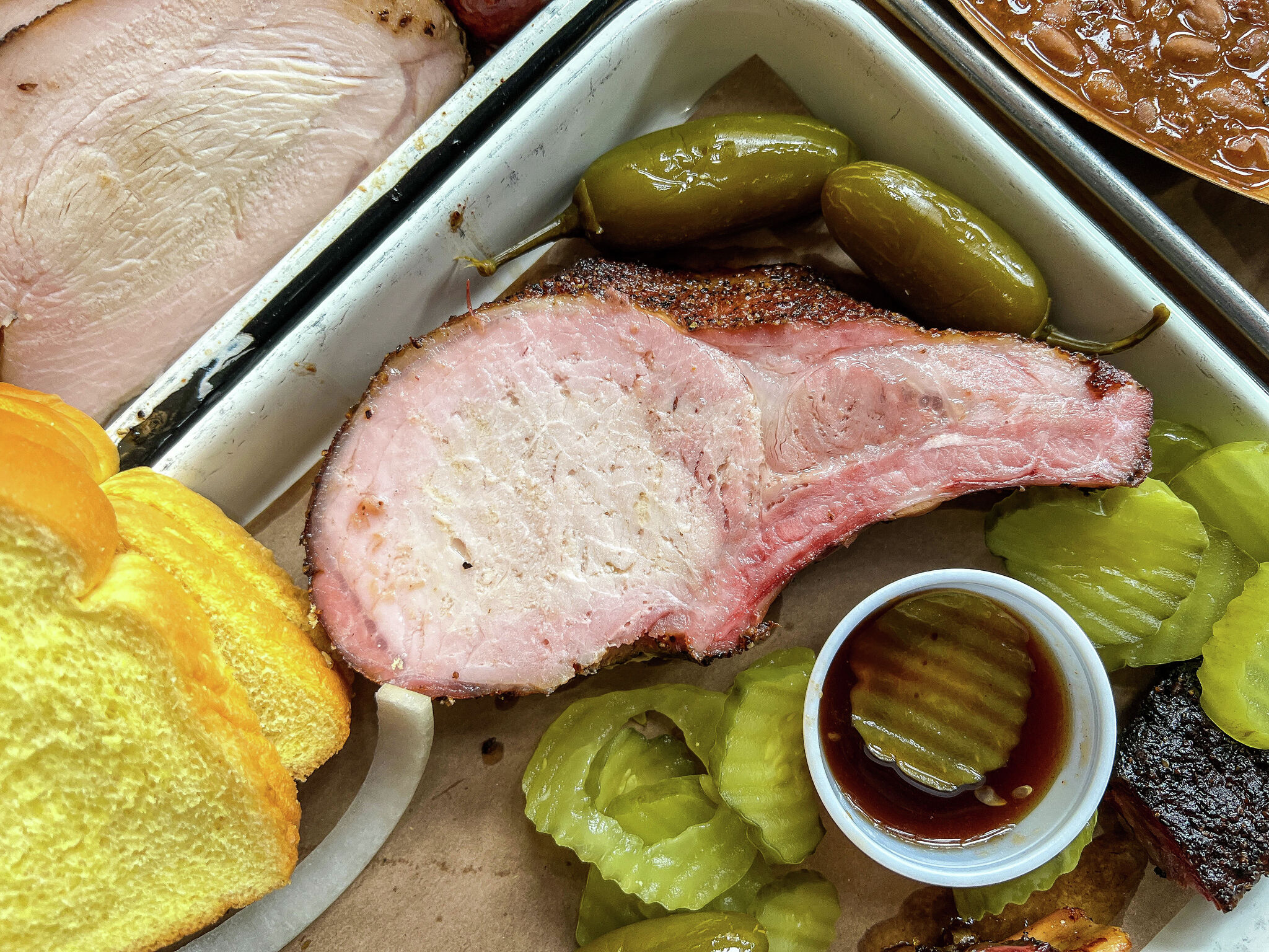 Yes, you can get great pork chops at a Texas barbecue joint
