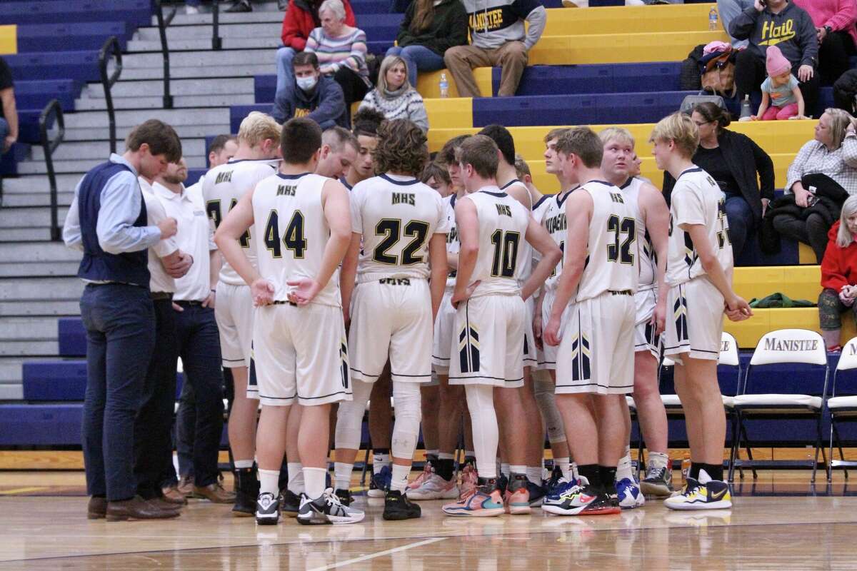 Manistee boys basketball defeated Muskegon Orchard View, 53-50, on Feb. 9, improving to 3-13 overall.