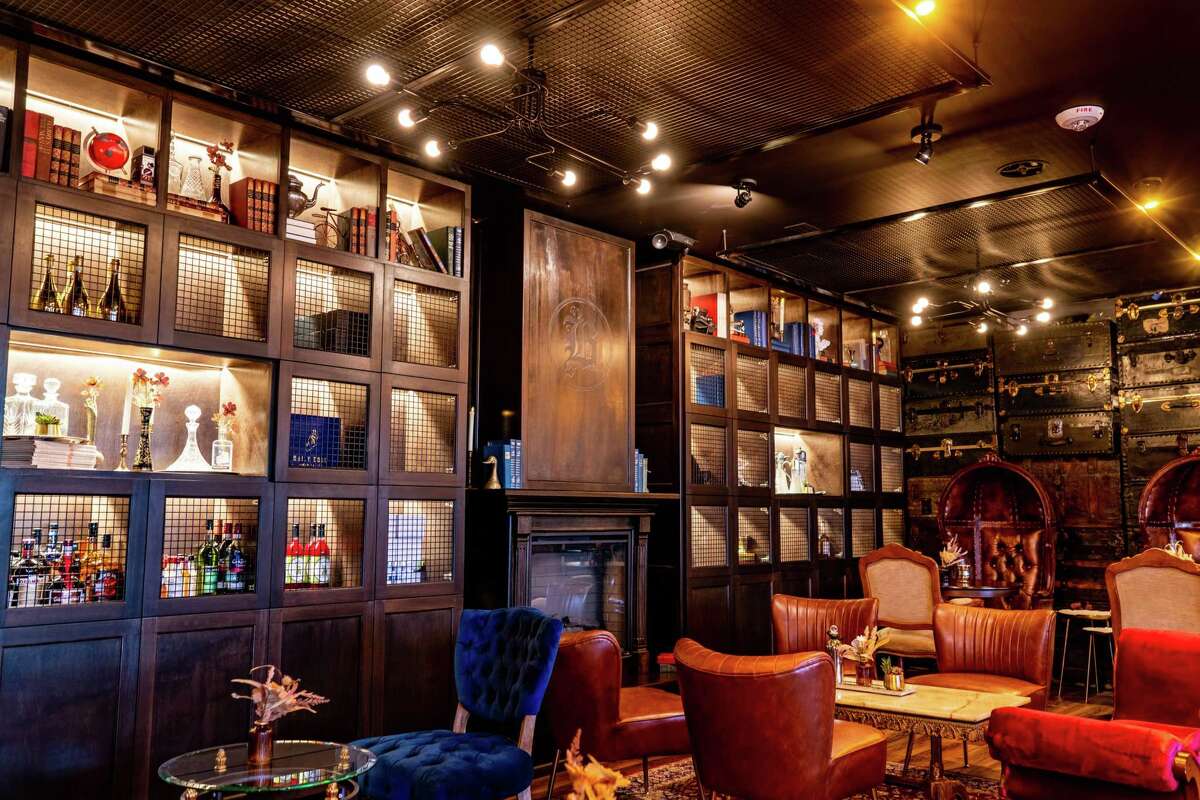 The Whiskey Library within the new Bosscat Kitchen & Libations now open in The Woodlands.