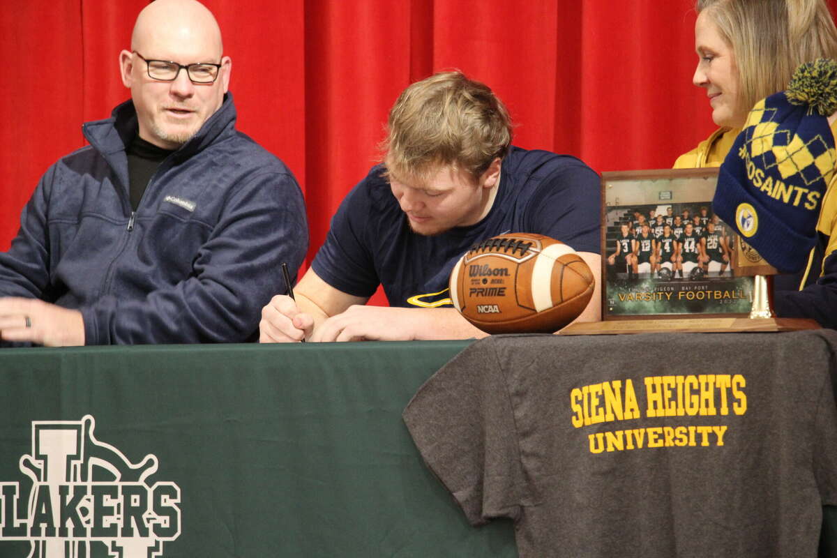 Laker's Ethan Wissner signed with Siena Heights University Friday morning, Feb. 10.