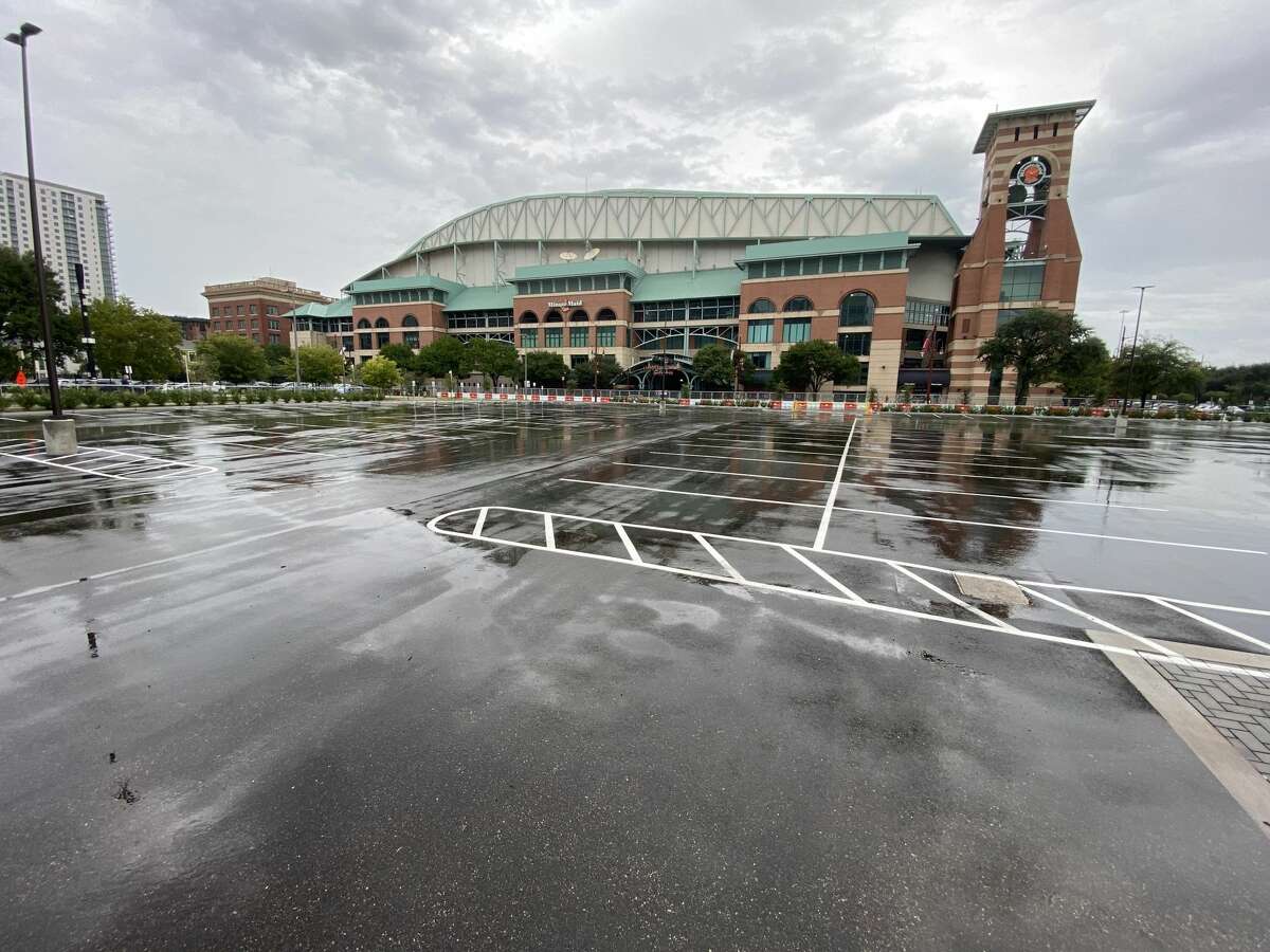 Why is the big blue Cohn house sitting in a Houston parking lot?