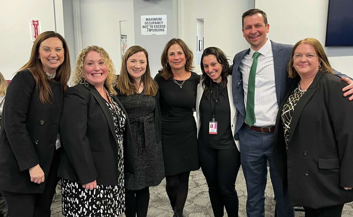 Sheri Prendergast (second from left) with other RPS elementary school principals and the district's director of elementary education. 