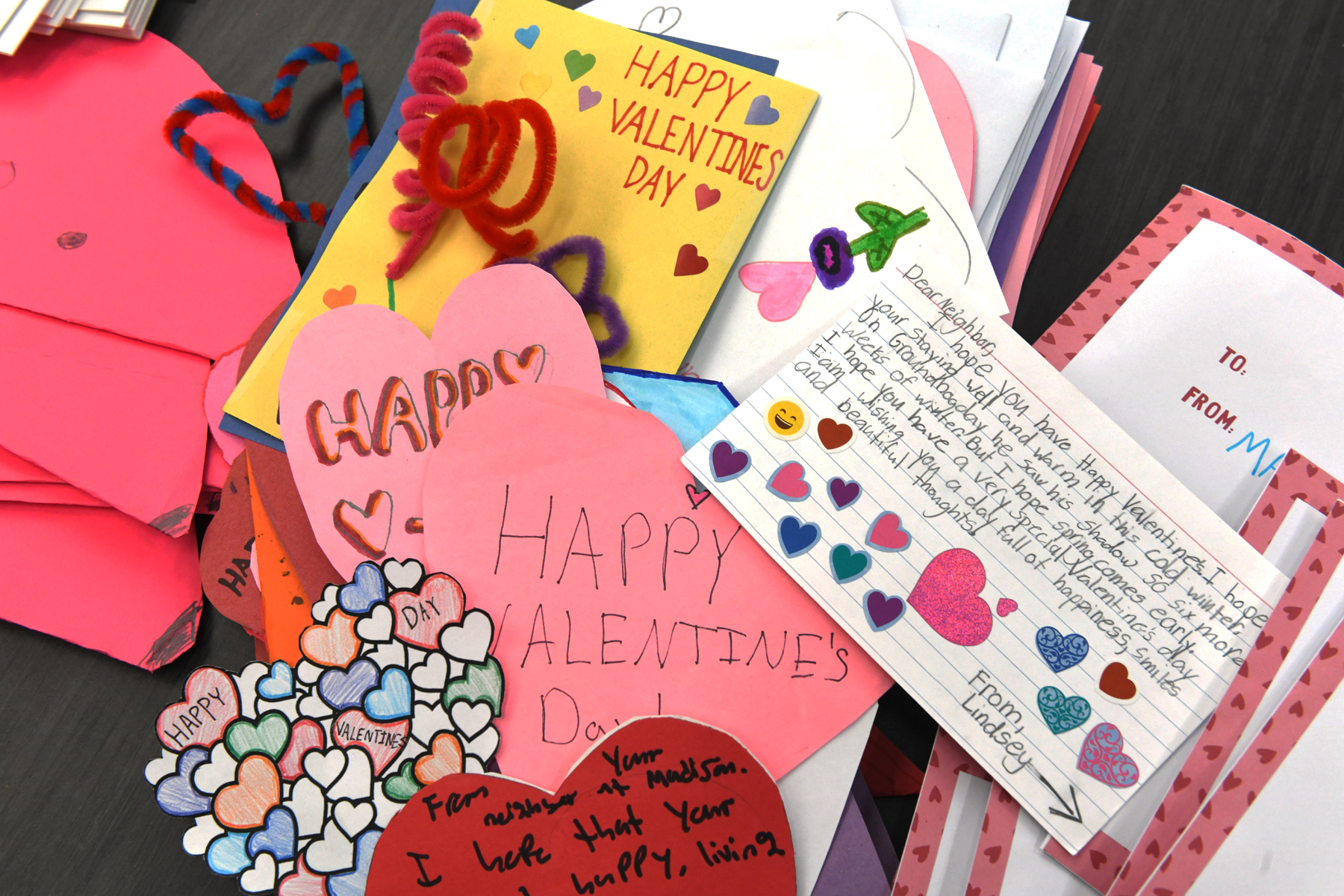 Trumbull students create Valentine's Day cards for seniors