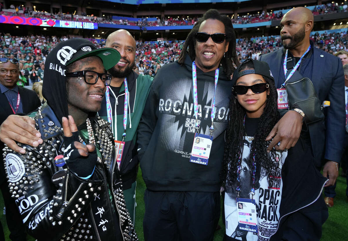 JAY-Z Attends Super Bowl 2022 With Daughter Blue Ivy Carter