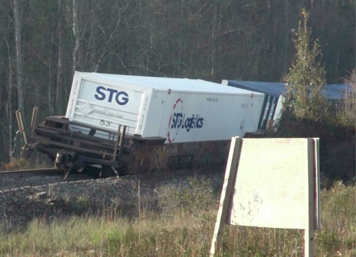 A truck driver pulling an empty mobile home trailer was killed Monday morning after the trailer of the truck was struck by a southbound Union Pacific train. The crash caused about 16 of the train's 30 cargo cars to derail. Law enforcement with several Montgomery County agencies are still on scene. This information from Jason Millsaps with Montgomery County Office of Homeland Security and Emergency Management.
