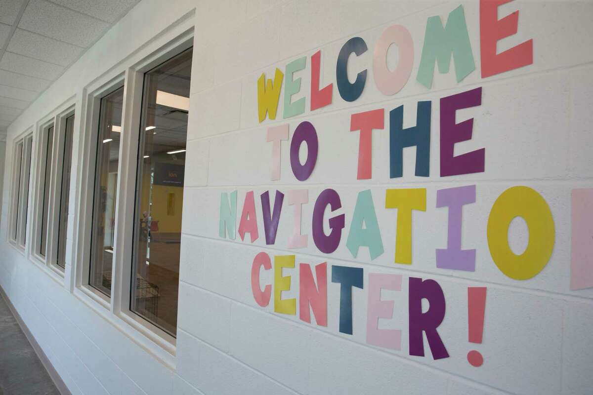 The Navigation Center, which will allow the city to move all of the residents of an encampment under one roof where they can stay until they are connected with permanent housing, has been open for about a week Monday, Feb. 13, 2023, in Houston. Houston Mayor Sylvester Turner said the center has 44 residents.