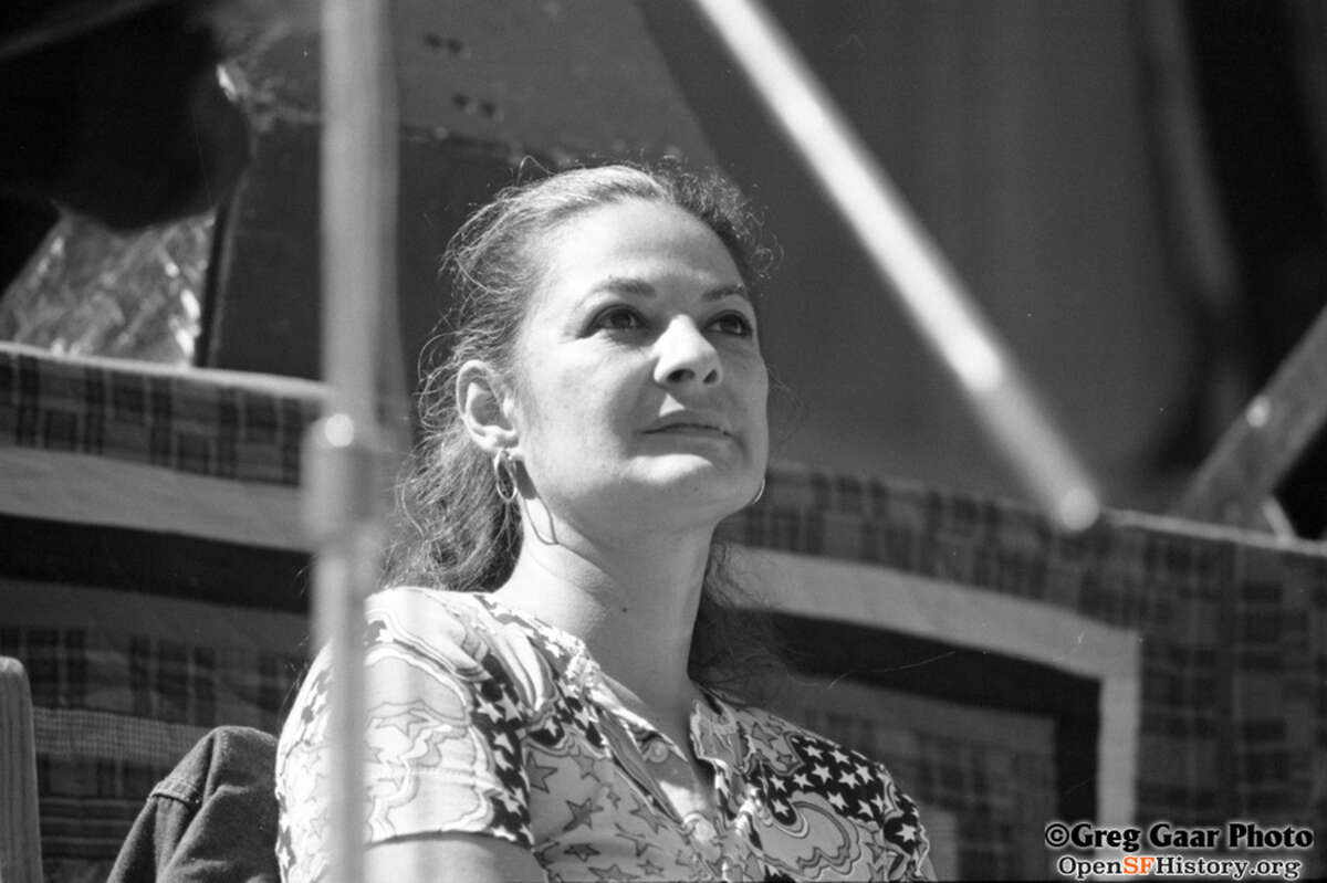 Bay Area poet Lenore Kandel at the Greek Theatre in Berkeley, on Oct. 1, 1978.