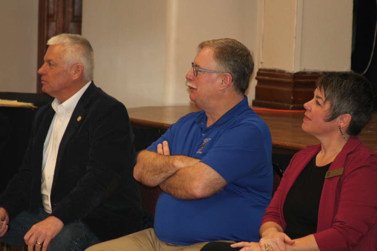 (From left) Sen. Jon Bumstead, Rep. John Roth and Rep. Betsie Coffia all spoke at the Benzie Chamber Summit held Feb. 13. 