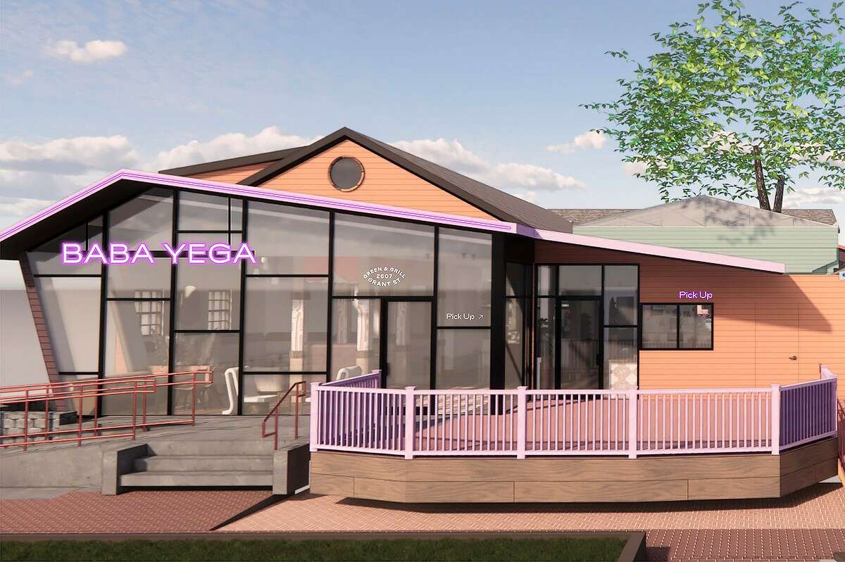 A rendering of the remodeled Baba Yega restaurant, which is expected to reopen this year.