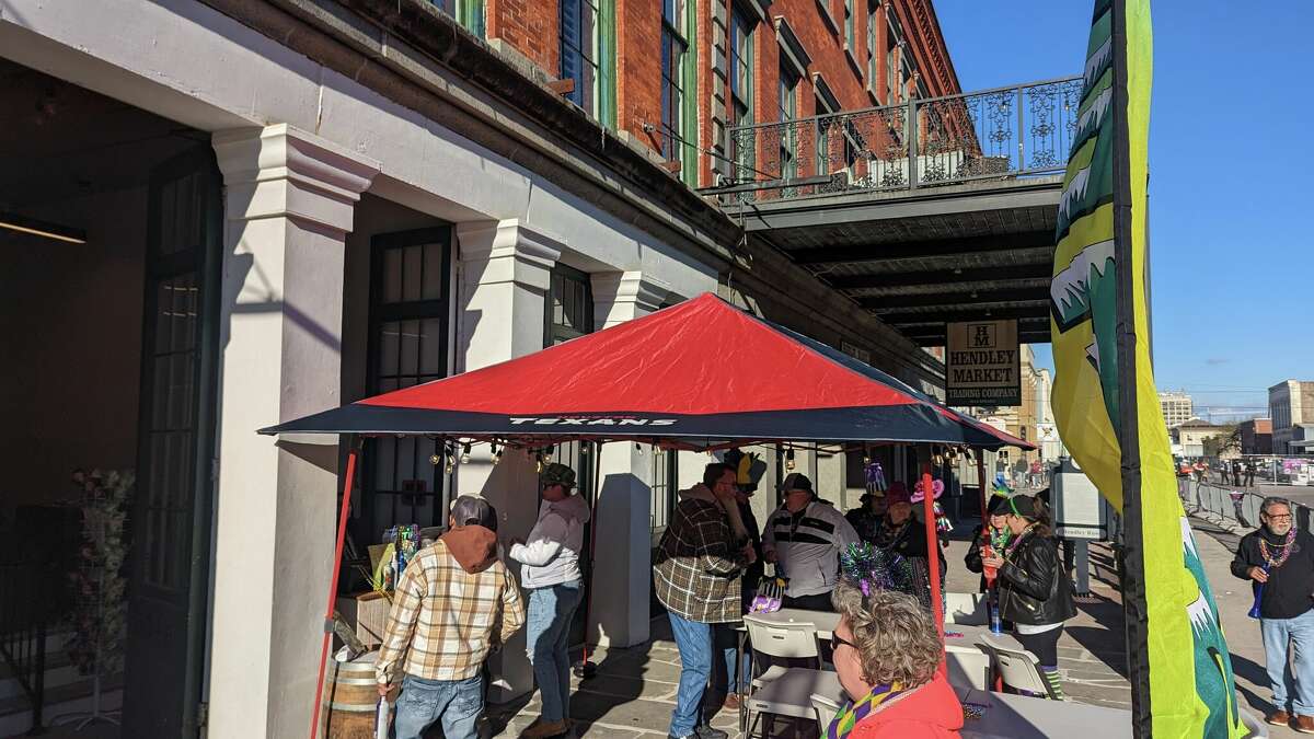 Old Oleander is partially open for Mardi Gras in the historic Hendley Building in the 2000 block of Strand Street in Galveston, Texas.
