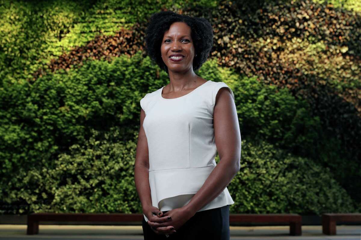 Tomeka McLeod, a Houston native and BP executive leading their new hydrogen business, on the corporate offices campus Tuesday, Feb. 14, 2023 in Houston, TX.