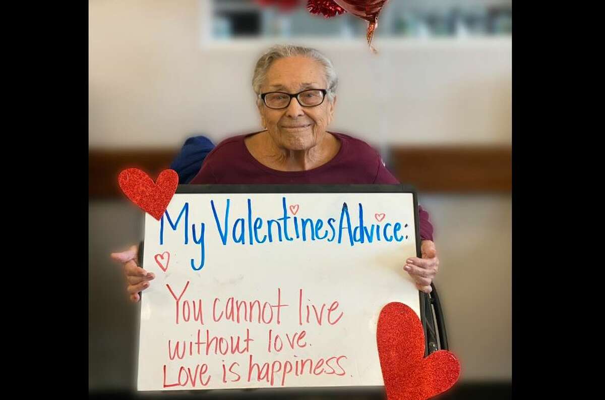 A Texas rehabilitation and care center is going viral after it asked its residents to give Valentine's Day advice.