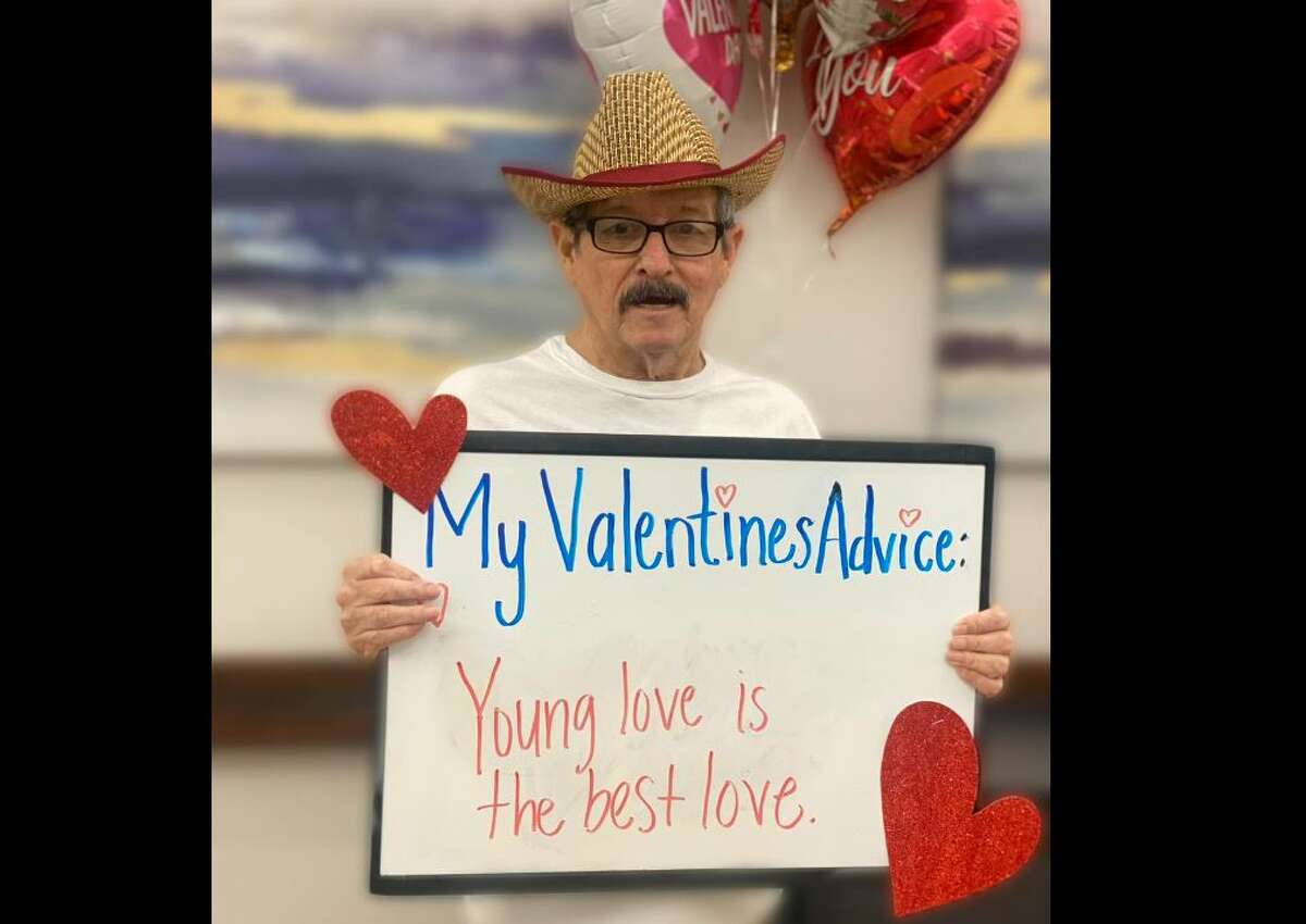A Texas rehabilitation and care center is going viral after it asked its residents to give Valentine's Day advice.