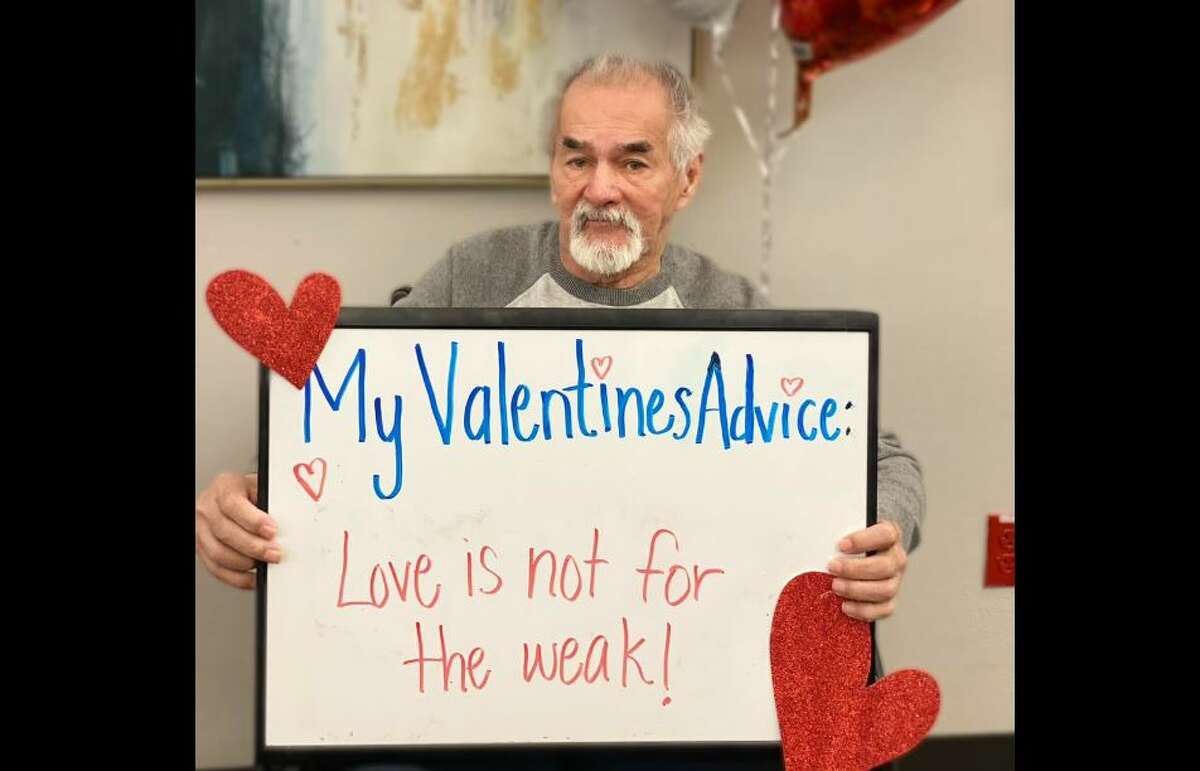 A Texas rehabilitation and care center is going viral after it asked its residents to give Valentine's Day advice.