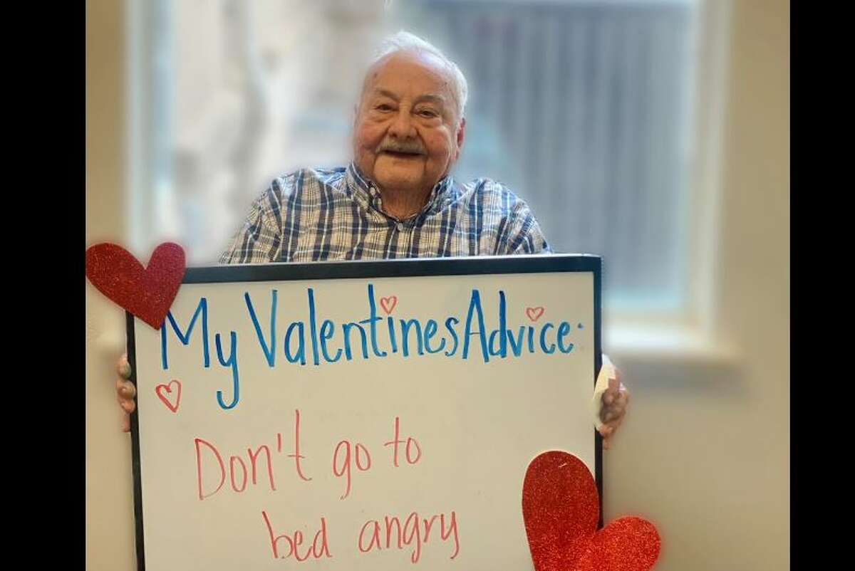 A Texas rehabilitation and care center is going viral after it asked its residents to give Valentine's Day advice.