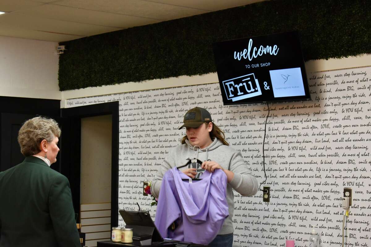 Frū Apparel opened in downtown Big Rapids in a ribbon cutting with the Chamber of Commerce at a ceremony on Tuesday, Feb. 14. 