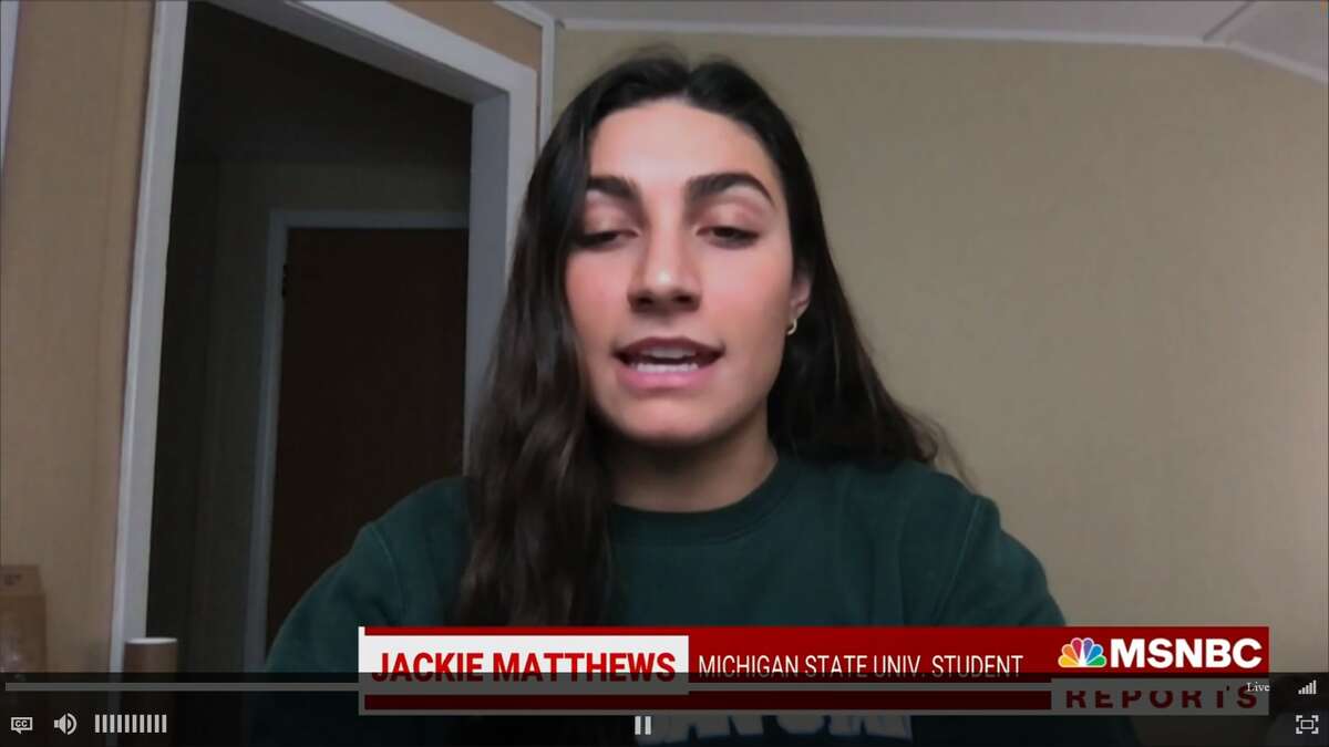 Jackie Matthews, a Michigan State University student who survived the 2012 Sandy Hook Elementary School shooting, spoke with MSNBC Tuesday after a gunman killed three students and wounded five others at the East Lansing campus Monday night.
