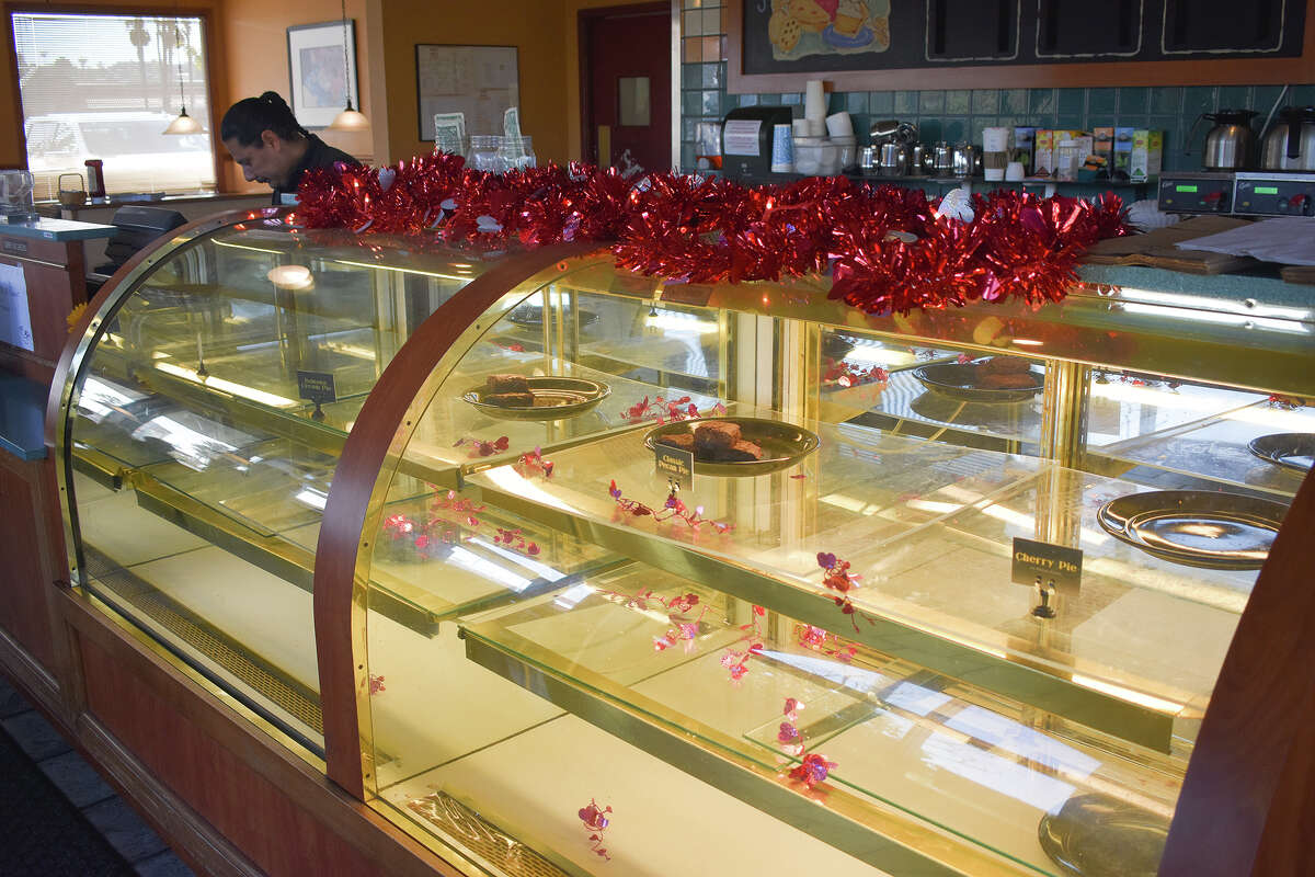 An empty display case at the Pismo Beach Coco's. After more than a quarter century, the restaurant prepares to shut down for good.