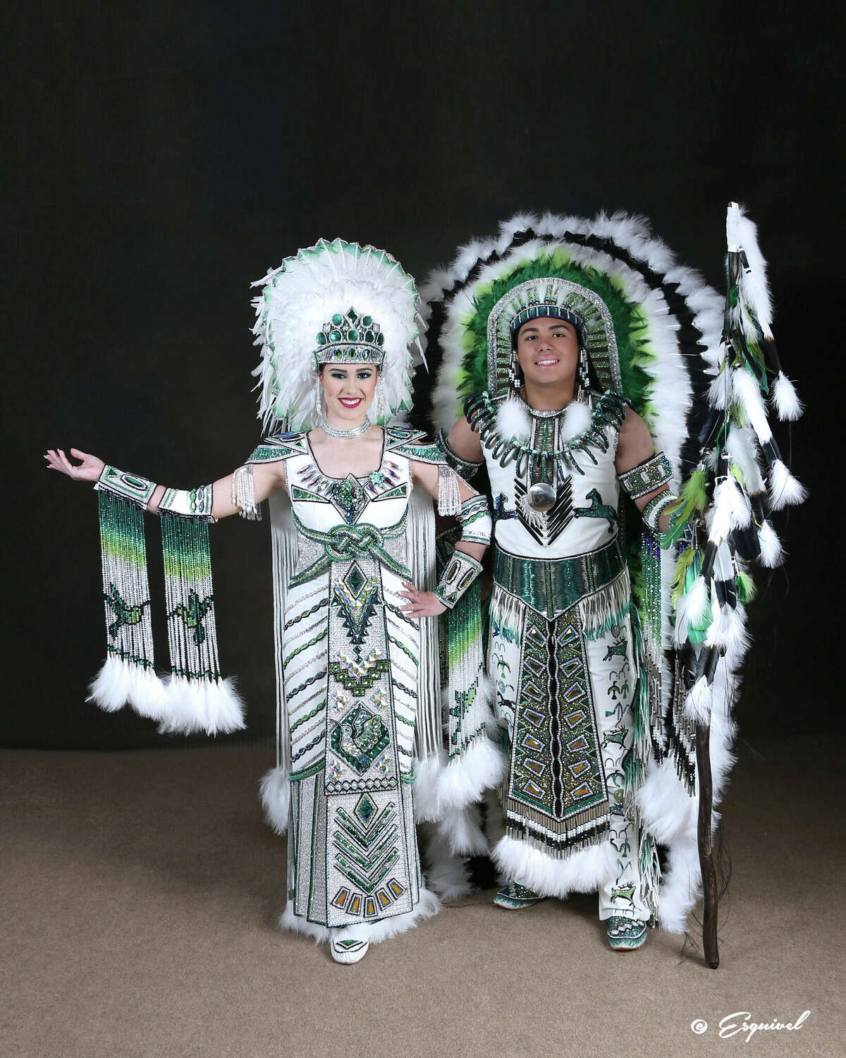 Leila Leigh Graham and Ricardo Ferdin Jr are representing the Powhatan tribe as Princess Pocahontas and Peace Maker Chief of All Nations. 