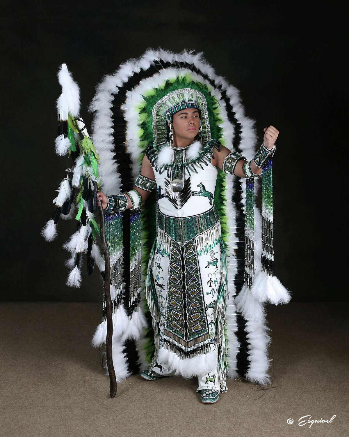 Ricardo Ferdin Jr is representing the Powhatan tribe as Peace Maker Chief of All Nations. 