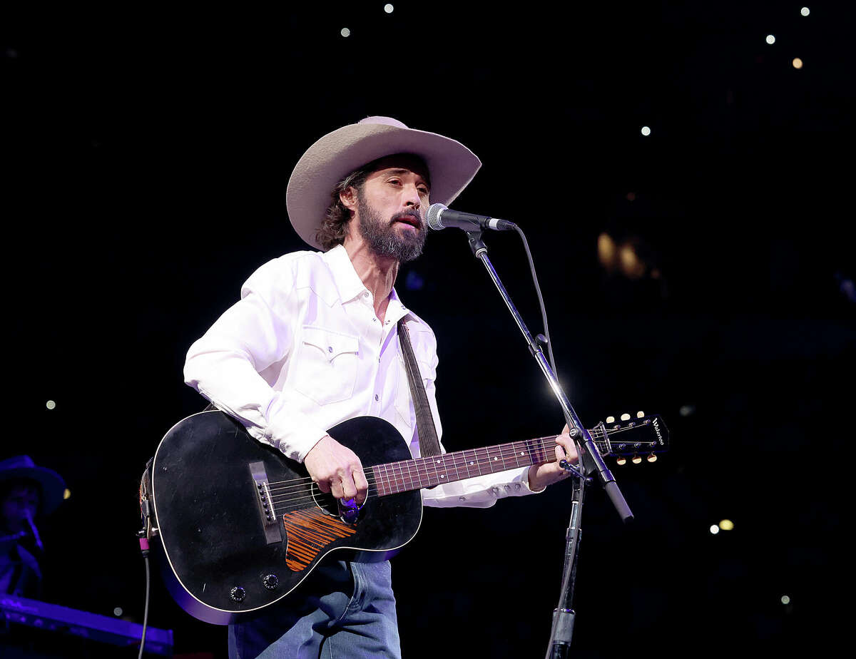Ryan Bingham performs in concert at the San Antonio Stock Show & Rodeo at AT&T Center on February 09, 2023 in San Antonio, Texas.