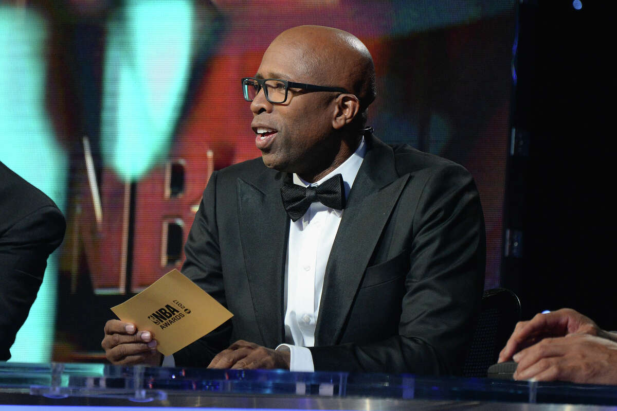 TV personality/former NBA player Kenny Smith speaks onstage during the 2017 NBA Awards Live on TNT on June 26, 2017 in New York.