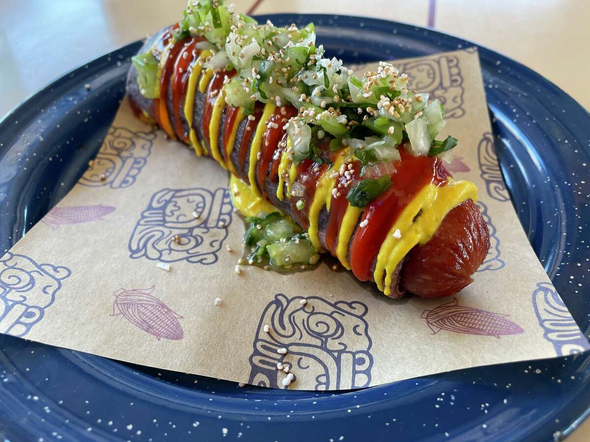 Nixta calls the Crispy Dog a "pure pinch San Antonio creation."