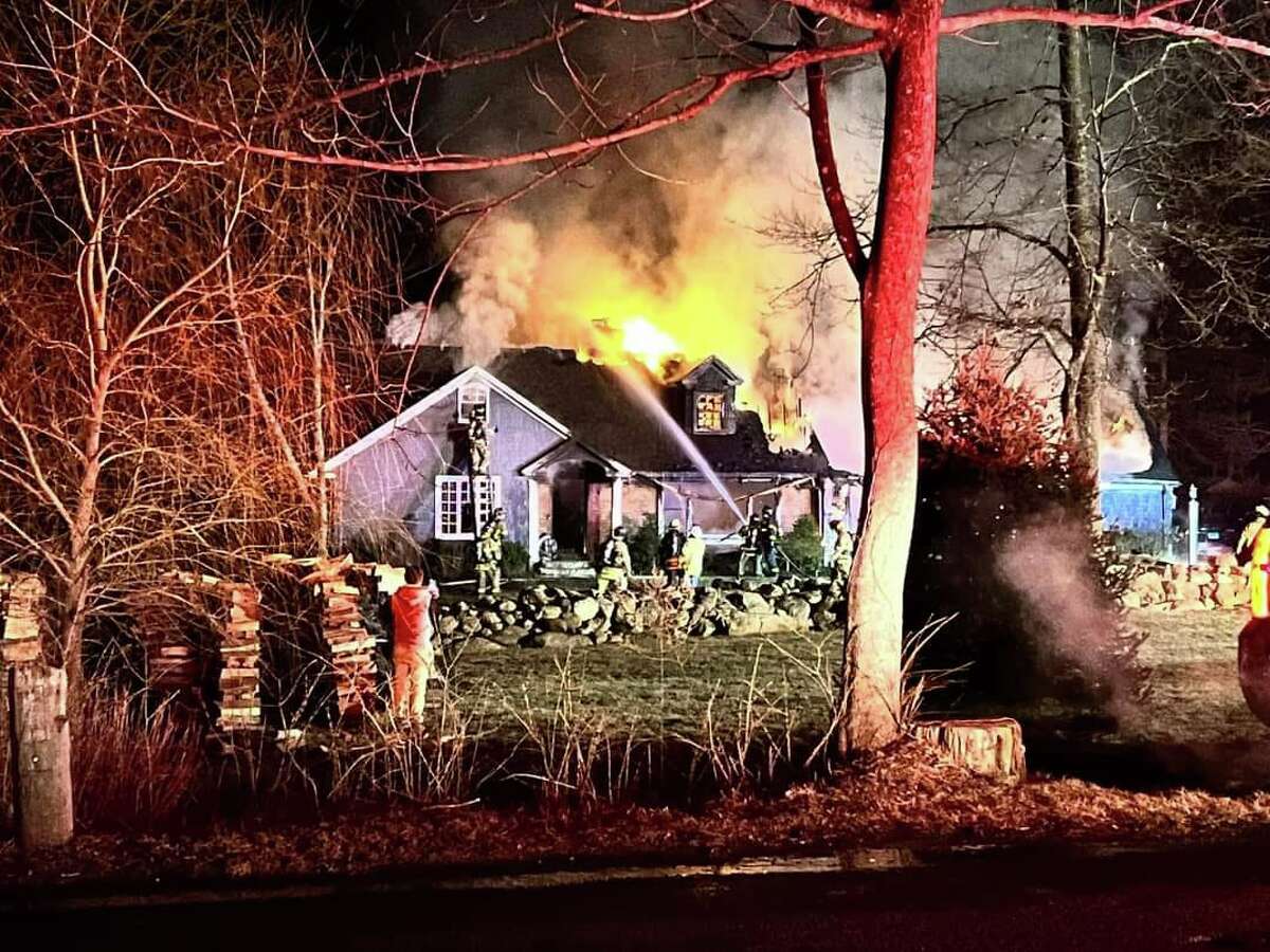 The Redding first selectman's office said the town's fire marshal is investigating a blaze that broke out at a Diamond Hill Road home Tuesday night.