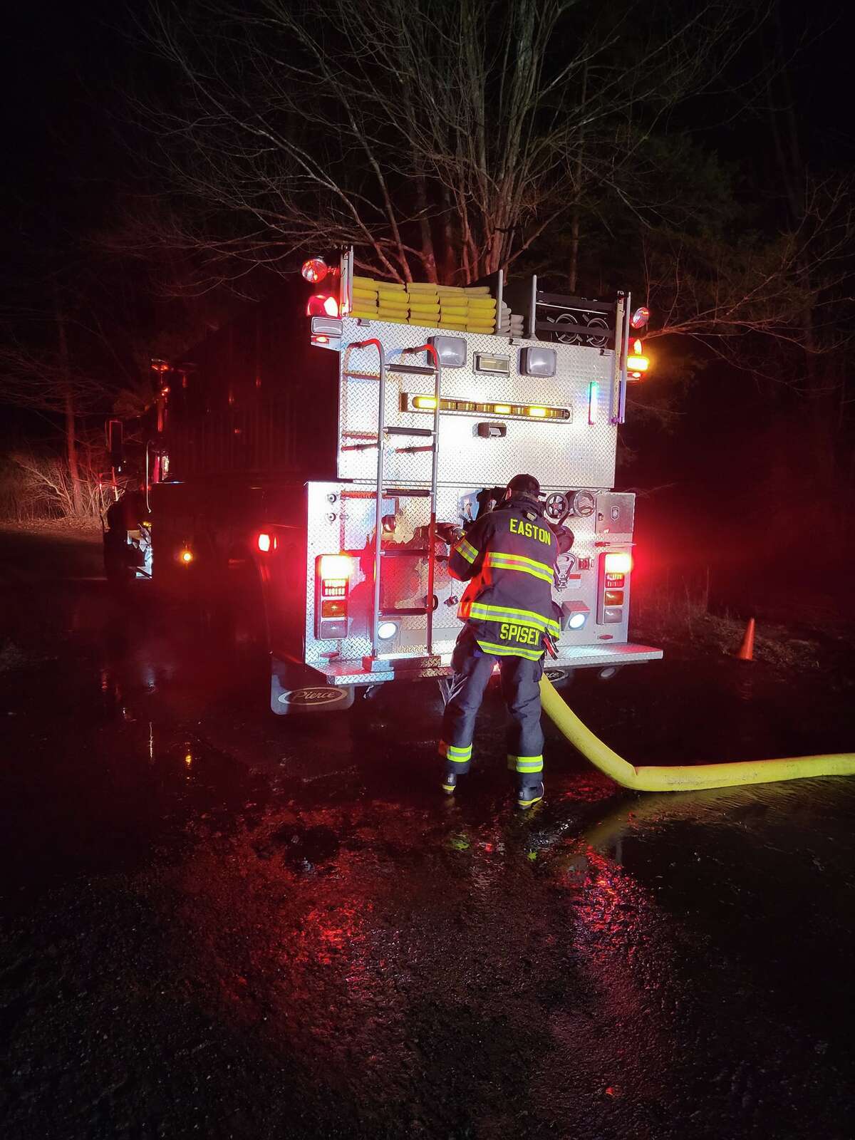 The Redding first selectman's office said the town's fire marshal is investigating a blaze that broke out at a Diamond Hill Road home Tuesday night.